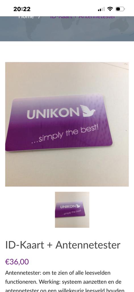 Unikon tester, Postduif