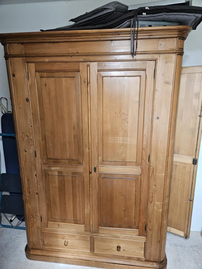 Massief houten kast met planken en lades, Huis en Inrichting, Ophalen, Gebruikt, 200 cm of meer, Landelijk, Klassiek