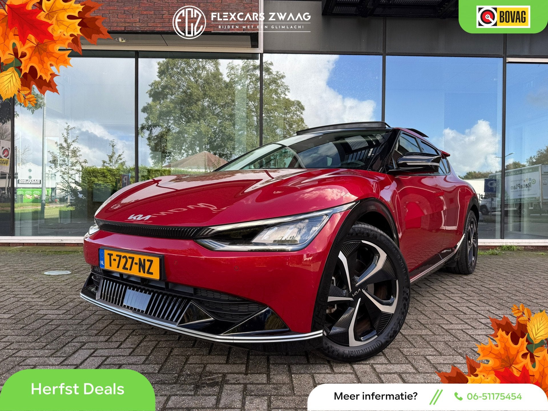 Kia EV6 Plus Advanced 77.4 kWh - Automaat - Navi - Panodak -, Auto's, Automaat, Achterwielaandrijving, Gebruikt, Zwart