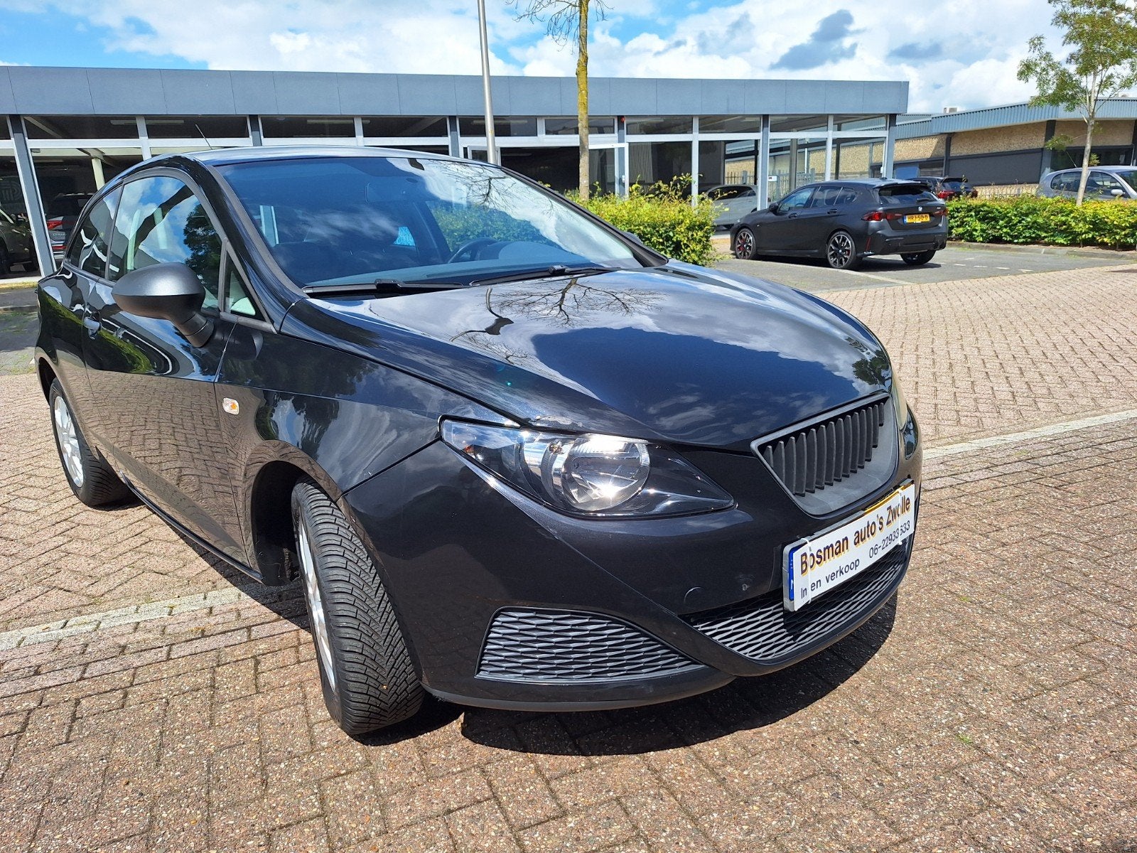 Seat Ibiza 1.2 51KW 3DRS 2008 Zwart super fijne auto Airco, Auto's, Voorwielaandrijving, Stof, 1198 cc, Origineel Nederlands