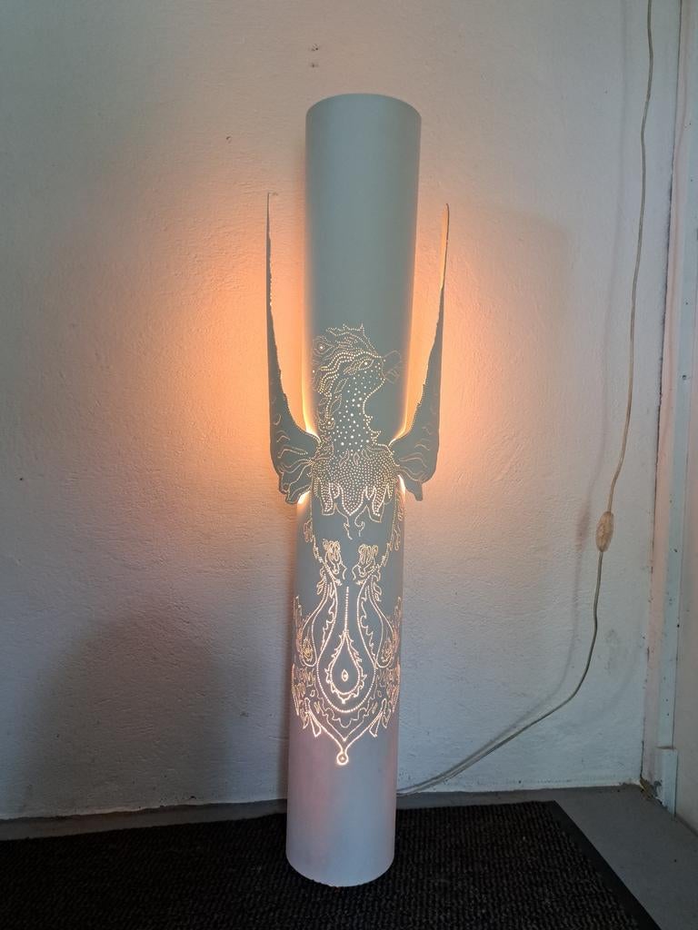 Unieke Handgemaakte "Feniks" Designlamp – 3D PVC Kunst, Ophalen, Nieuw, Kunststof, 75 cm of meer