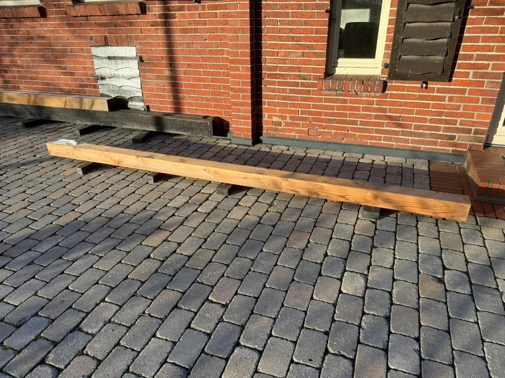 Douglas balk 14x14, 4 meter nieuw, Ophalen of Verzenden, Nieuw, 250 cm of meer, Balken