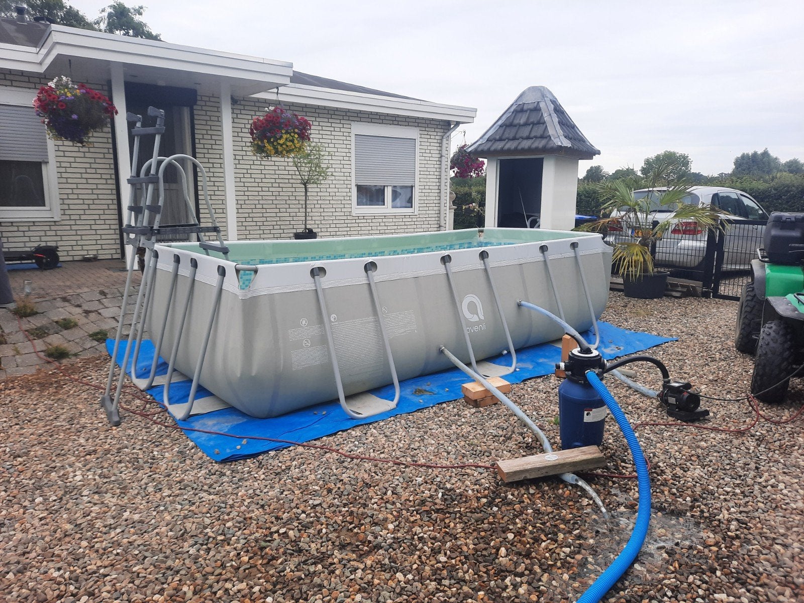 Zwembad 4x2x1 meter incl zandfilter, Tuin en Terras, Zwembaden, Ophalen of Verzenden, Rechthoekig, Opzetzwembad, Minder dan 80 cm