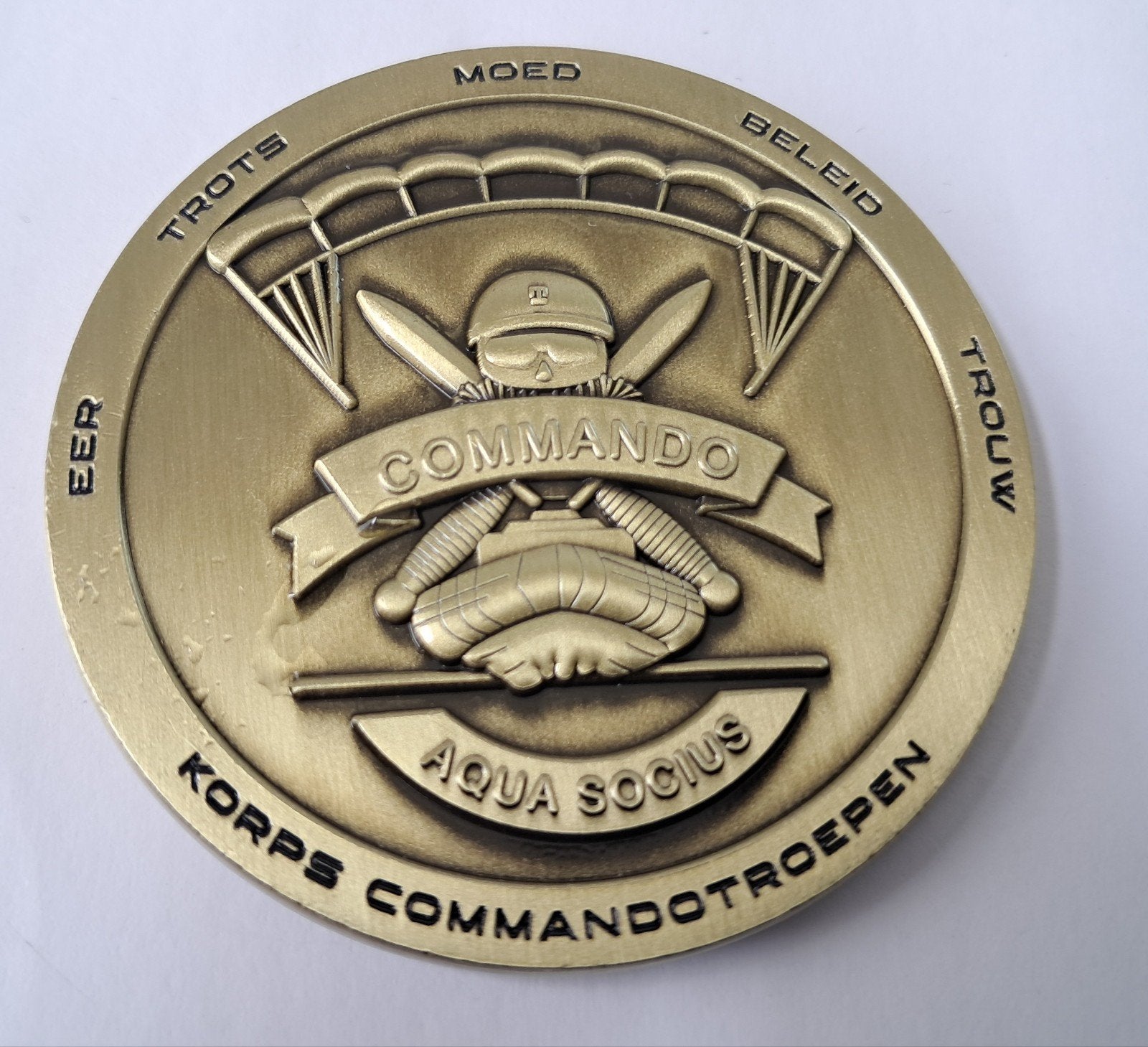 coin kct, Verzamelen, Militaria | Algemeen, Ophalen of Verzenden, Landmacht, Nederland, Embleem of Badge