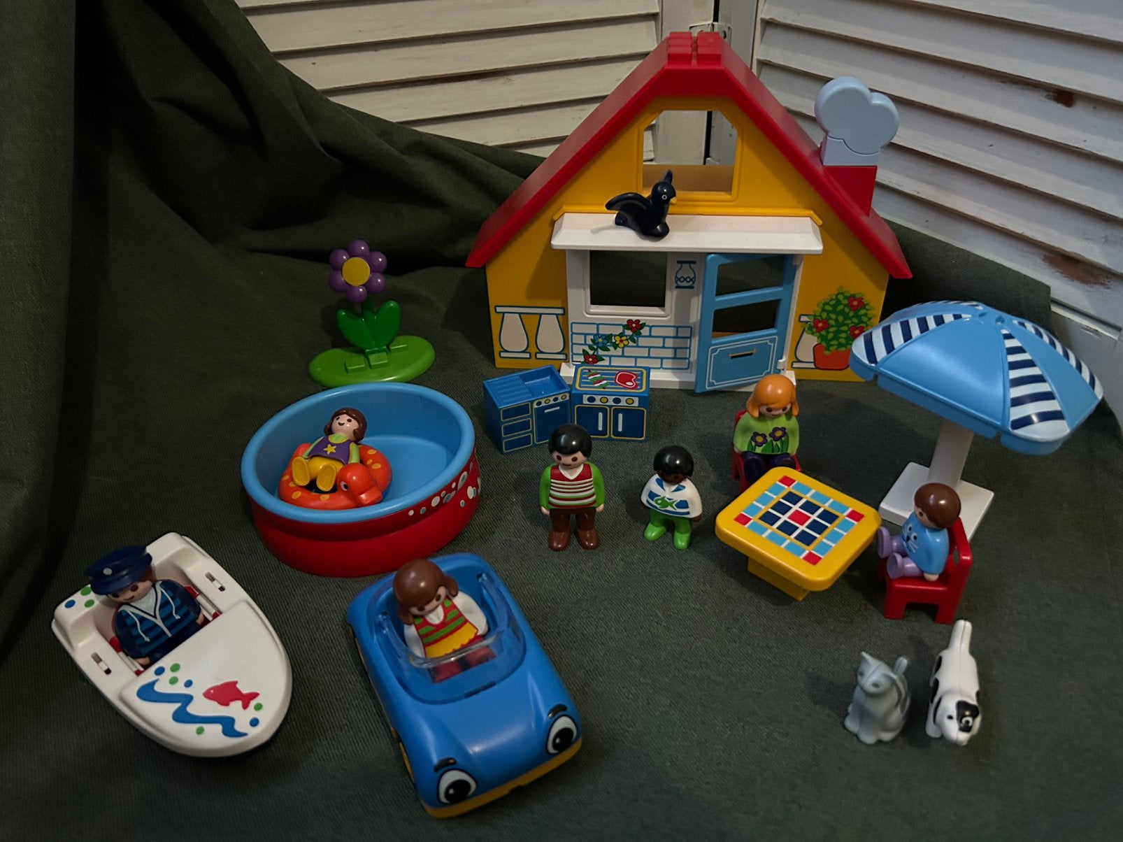 Playmobil 123 vakantiehuis voor peuters / kleuters, compleet, Ophalen of Verzenden, Zo goed als nieuw, Complete set