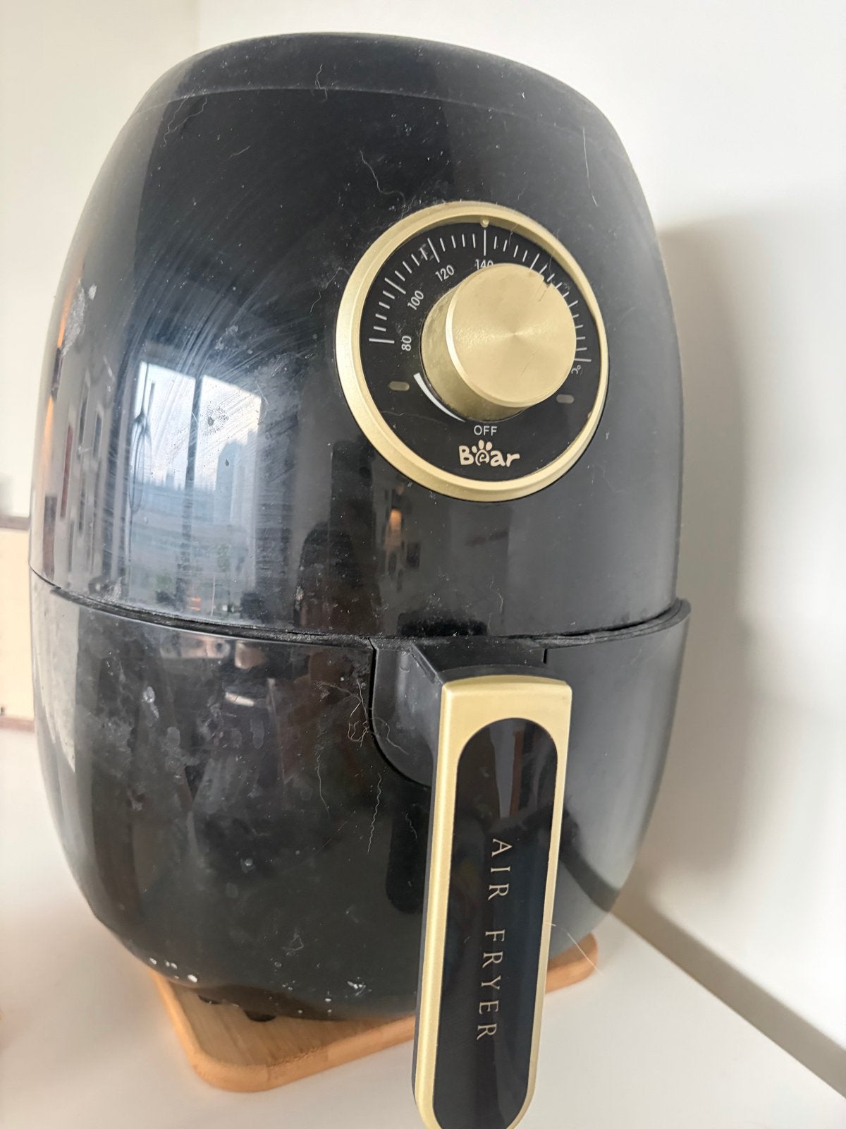 Zwarte Airfryer - Gebruikt maar functioneel, Ophalen of Verzenden, Gebruikt, Airfryer