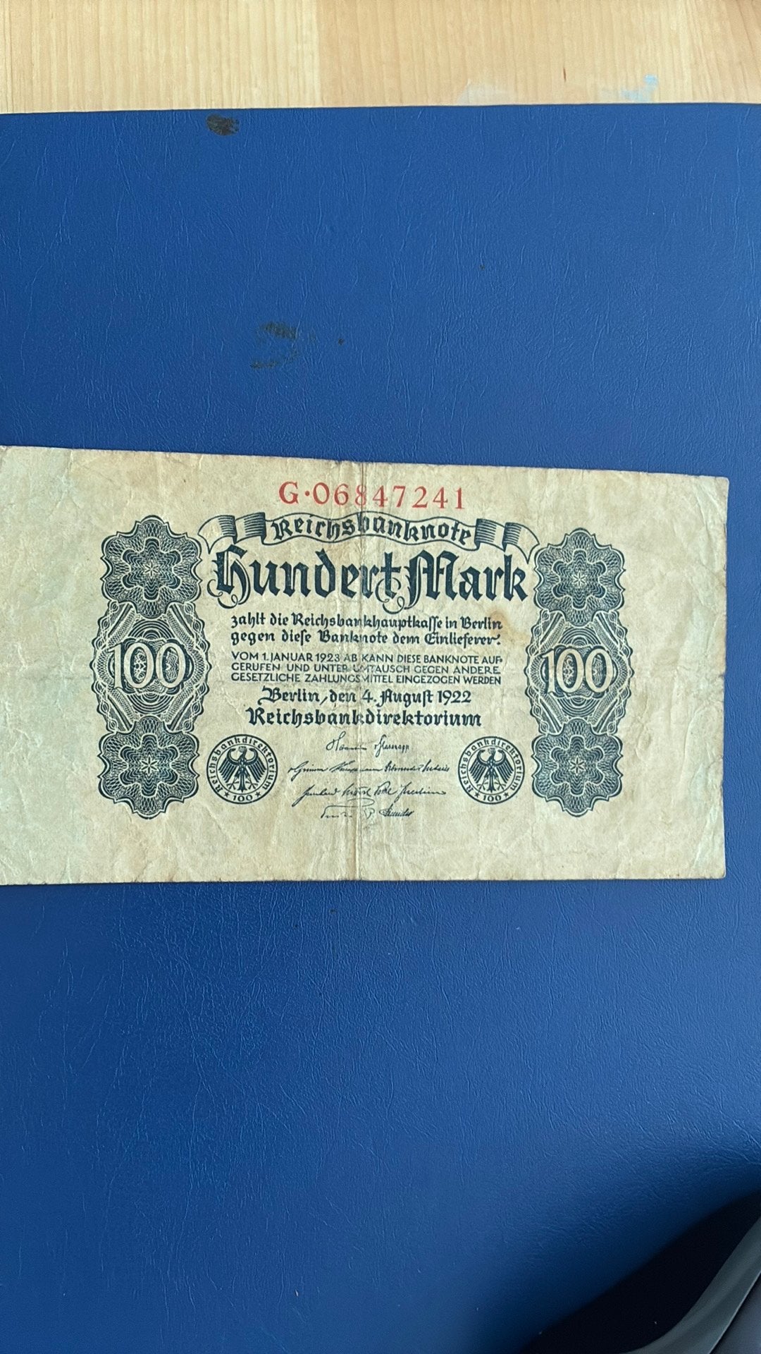 Duitsland 100 mark 1922, Ophalen of Verzenden, Duitsland