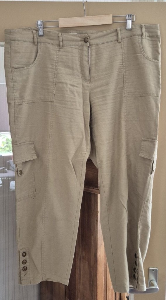 Dames Pantalon, beige, maat 46, Kleding | Dames, Ophalen of Verzenden, Zo goed als nieuw, Maat 46/48 (XL) of groter