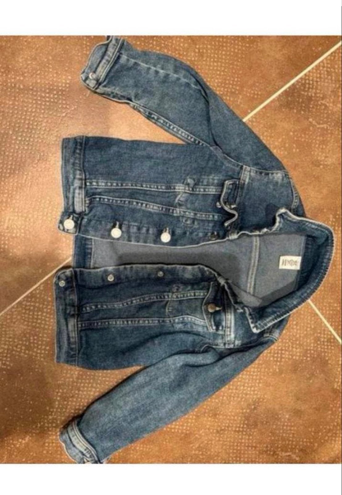 Spijkerjasje maat 122 H&M, Ophalen of Verzenden, Gebruikt, Jongen of Meisje, Jas