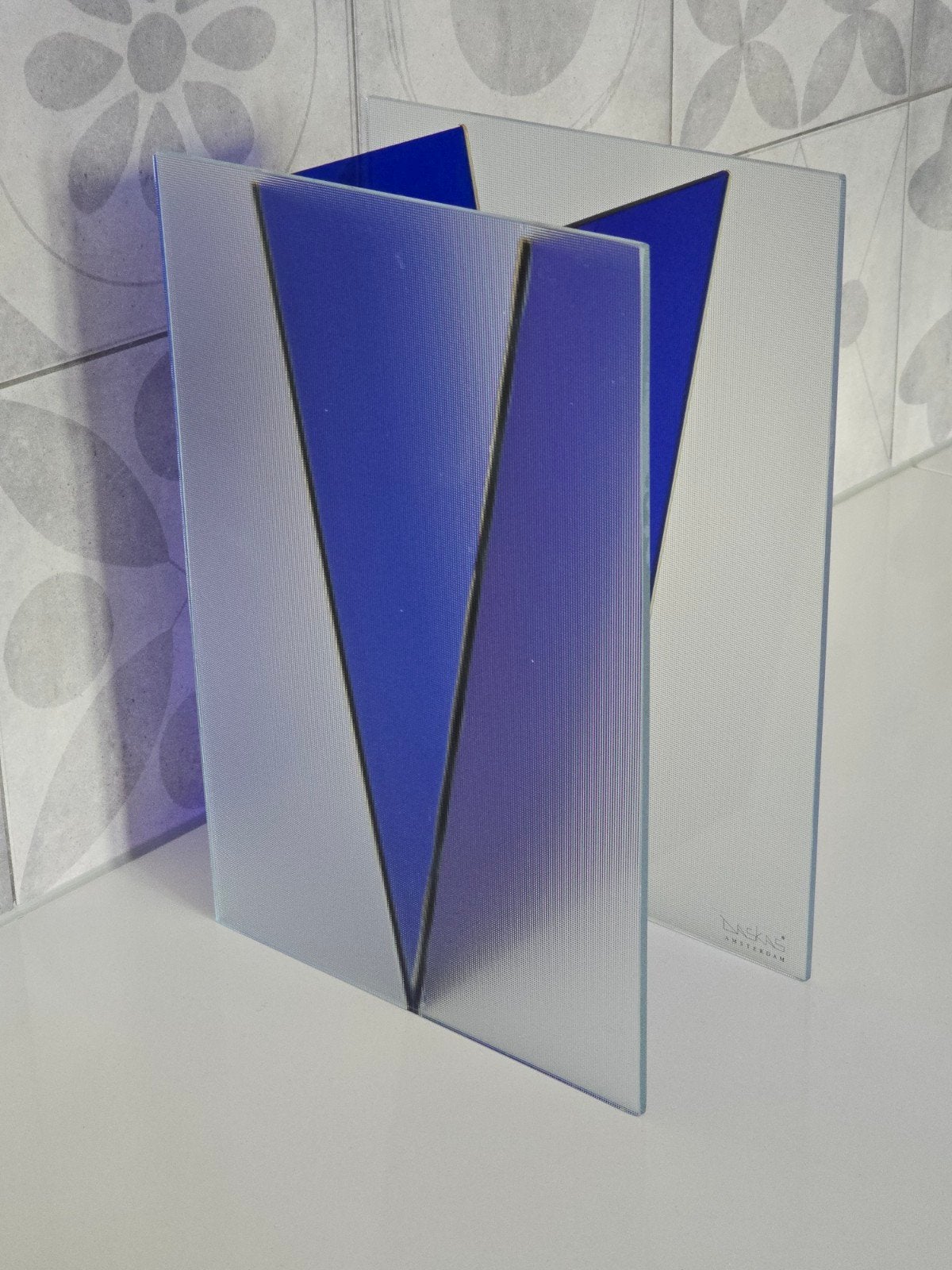 Daskas - design object - V- vase glass - Rob Dashorst - 90's, Ophalen of Verzenden