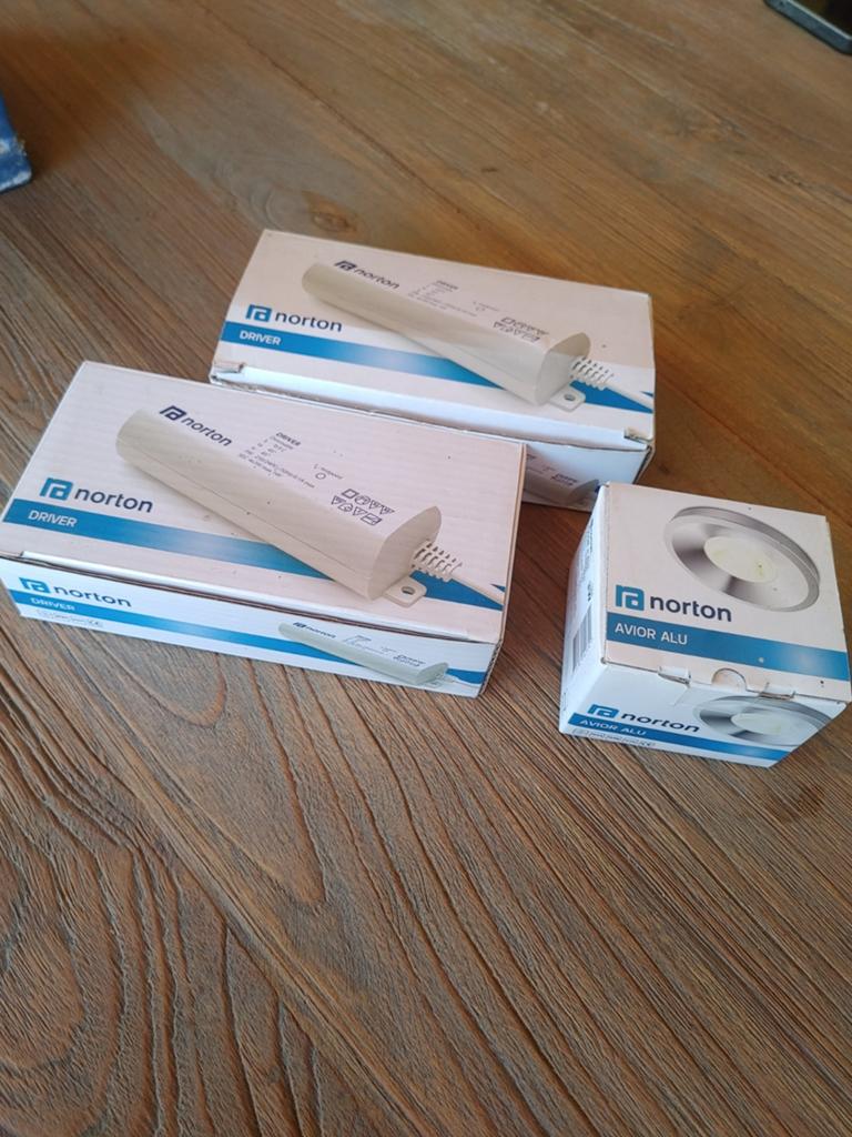 2x Norton Driver & 1x Norton Avior Alu LED spot, Ophalen of Verzenden