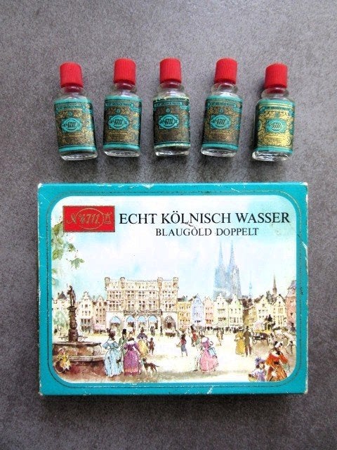 Vintage 4711 Blaugold Doppelt set-15 flacons-Eau de cologne, Verzamelen, Ophalen of Verzenden, Parfumfles