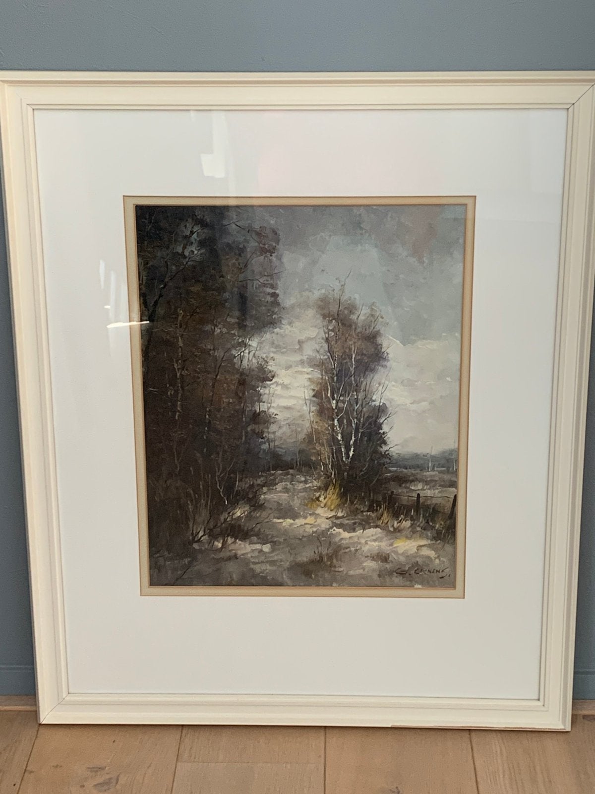 Landchap met berken - G.J. Ernens, Antiek en Kunst, Ophalen