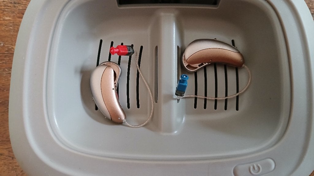 Hoortoestel Gehoorapparaat AudioNova DX 70 R 312 Amber Suede, Ophalen of Verzenden, Zo goed als nieuw