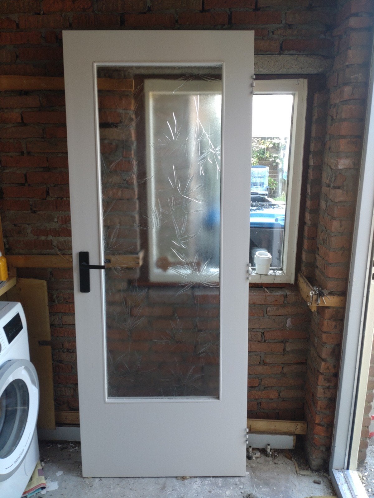 Binnendeur met glas, exclusief deurklink, Ophalen, Glas, Binnendeur, 200 tot 215 cm