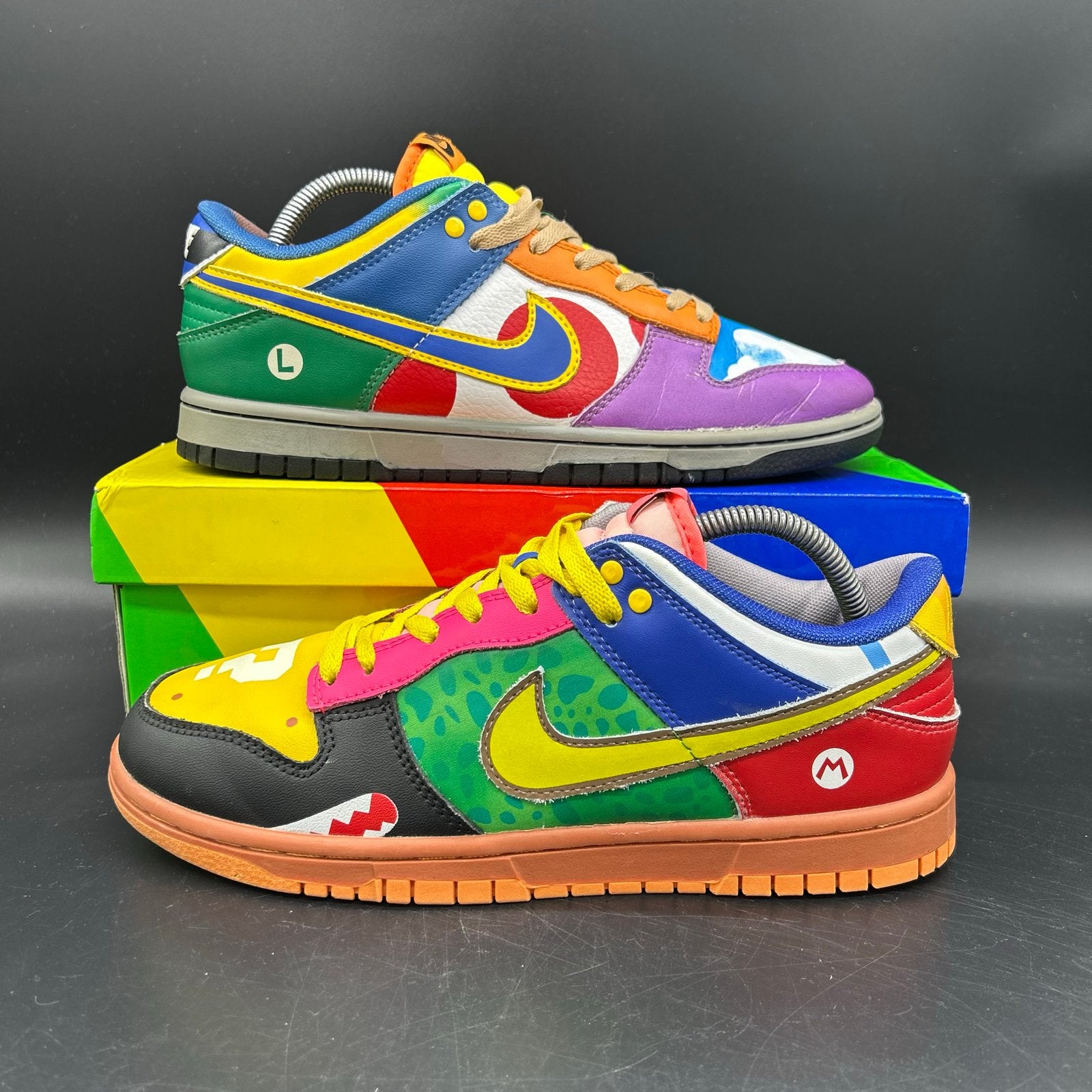 Nike Dunk Low SE Mario Bros Maat 42, Overige kleuren, Ophalen of Verzenden, Sneakers of Gympen, Zo goed als nieuw