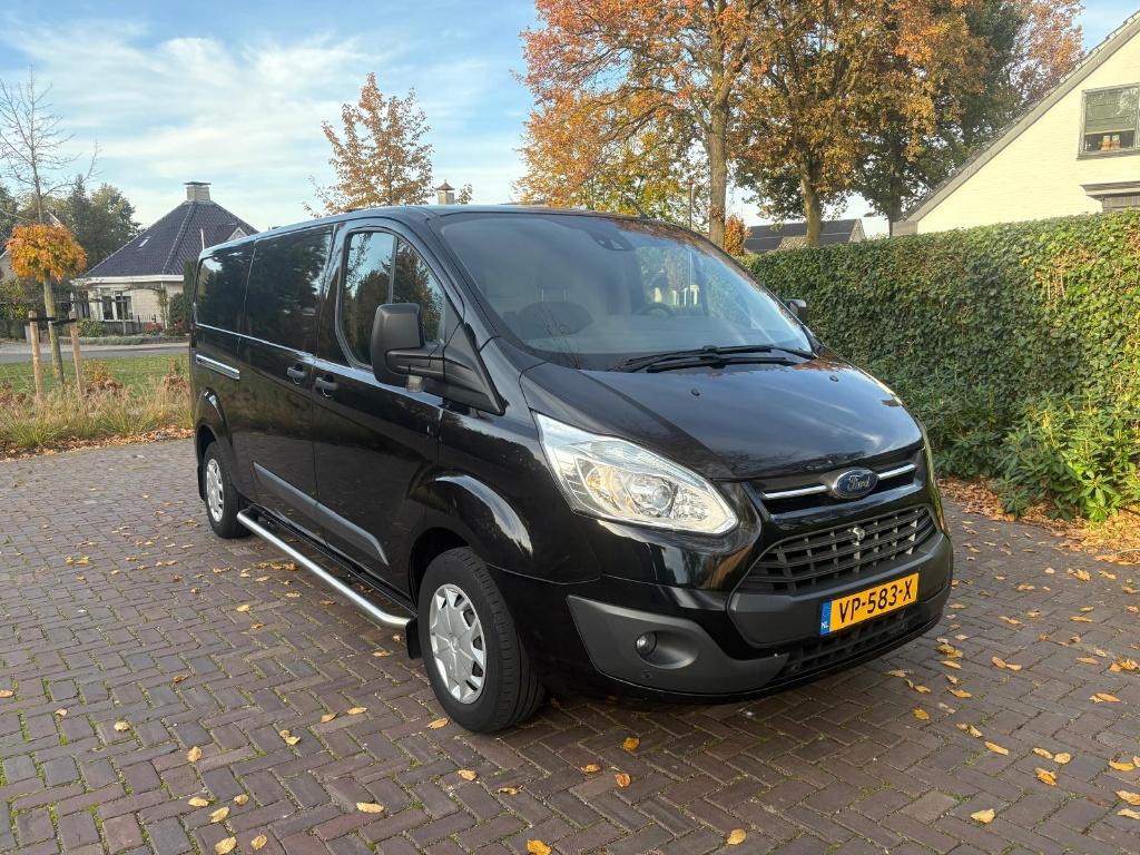 Ford Transit Custom 2.2 Tdci 74KW 2015, Auto's, Bestelauto's, Voorwielaandrijving, Stof, Zwart, 4 cilinders