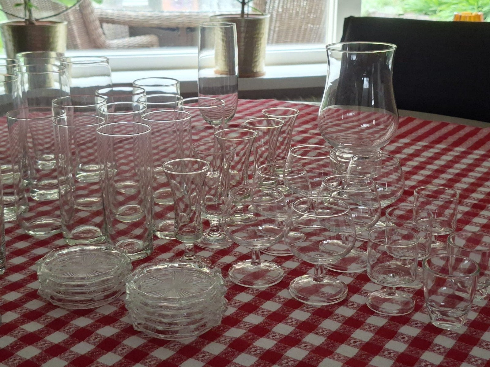 Diverse glazen  (onderzetters vergeven), Overige typen, Ophalen, Gebruikt, Glas