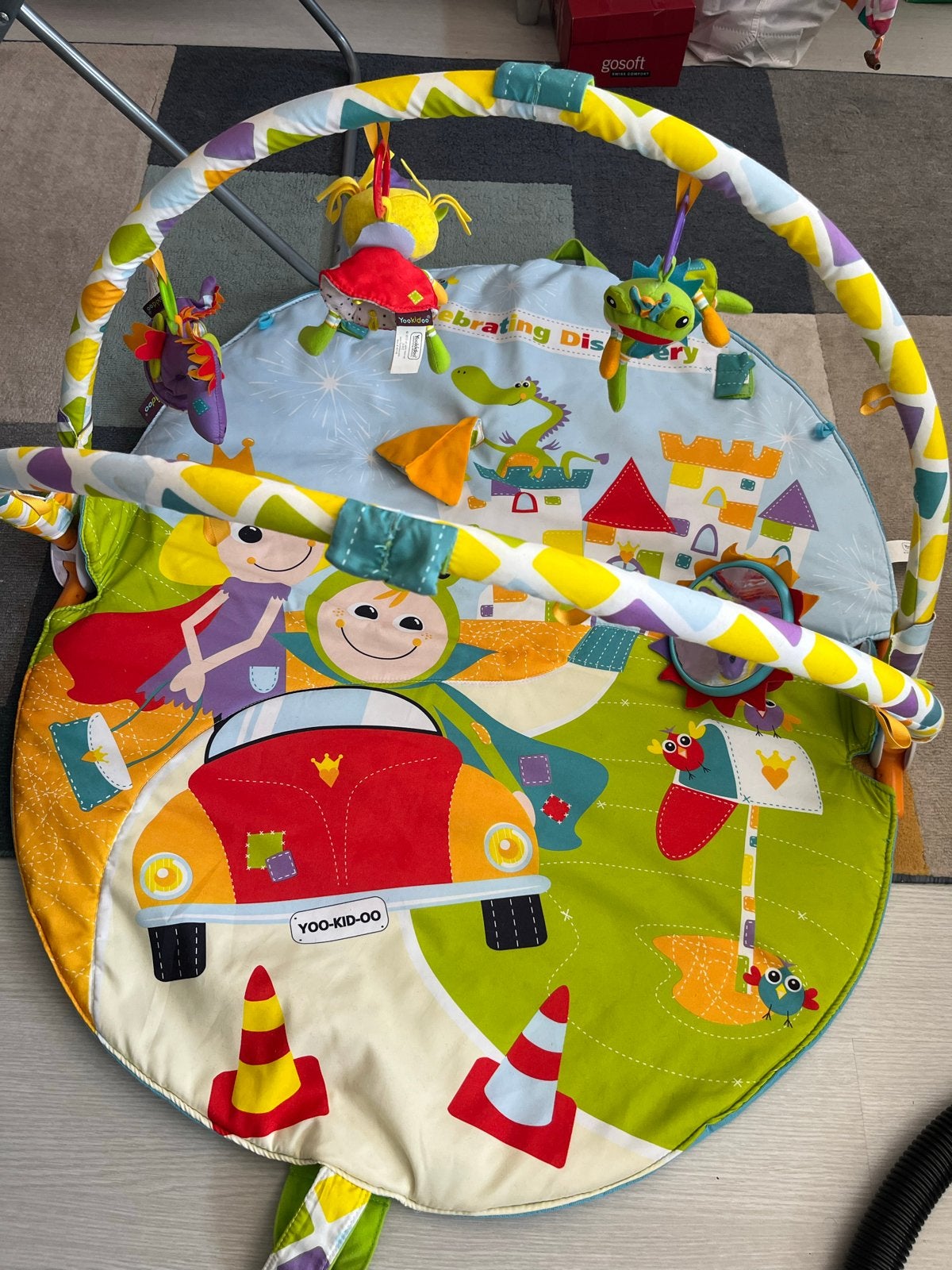 Yookidoo Gymotion Activity Playmat voor baby's, Ophalen, Gebruikt, Speelkleed, Met geluid