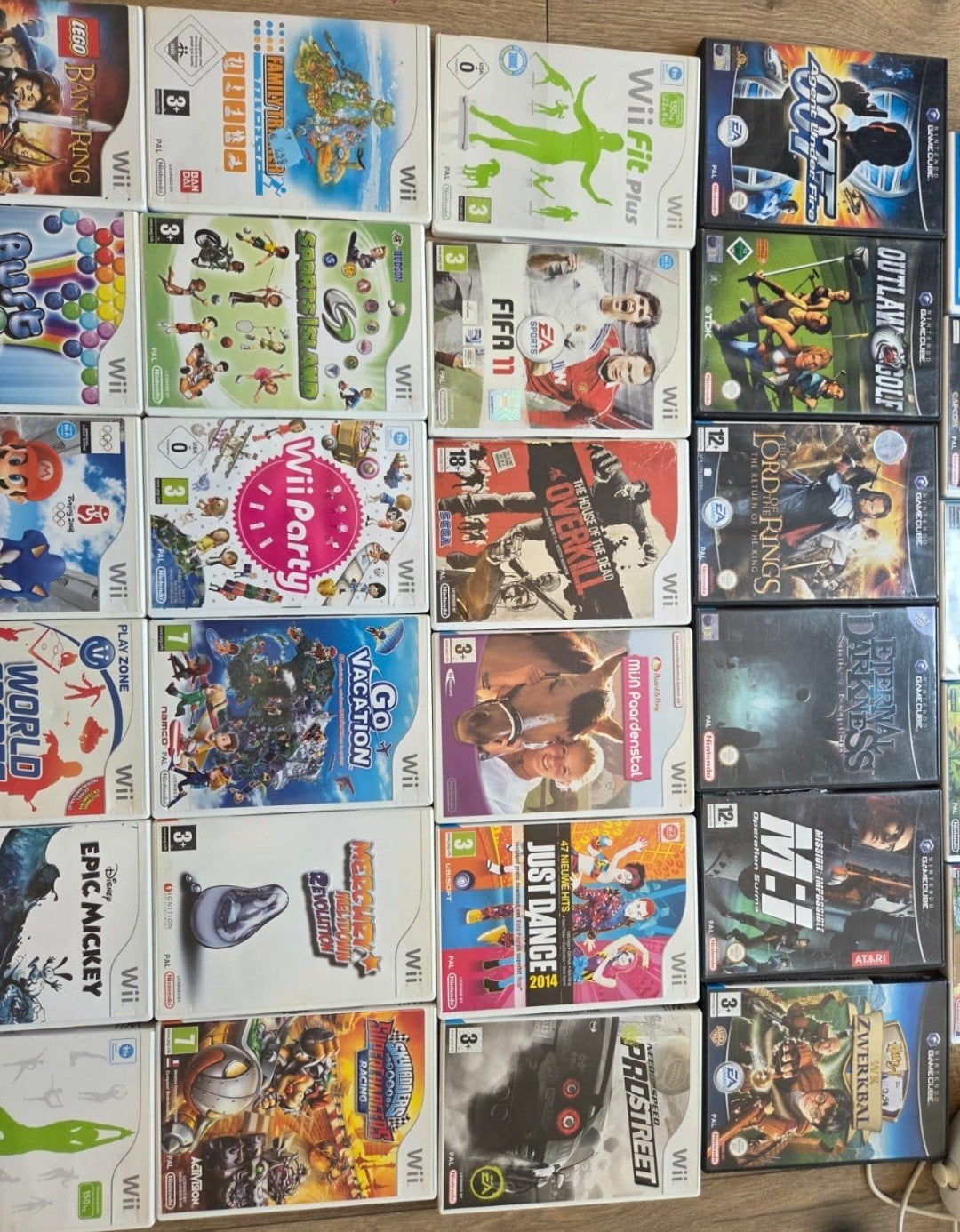 Wii Console Bundel met Spellen, Controllers en Accessoires, Ophalen, Gebruikt, Met 3 controllers of meer, Met games