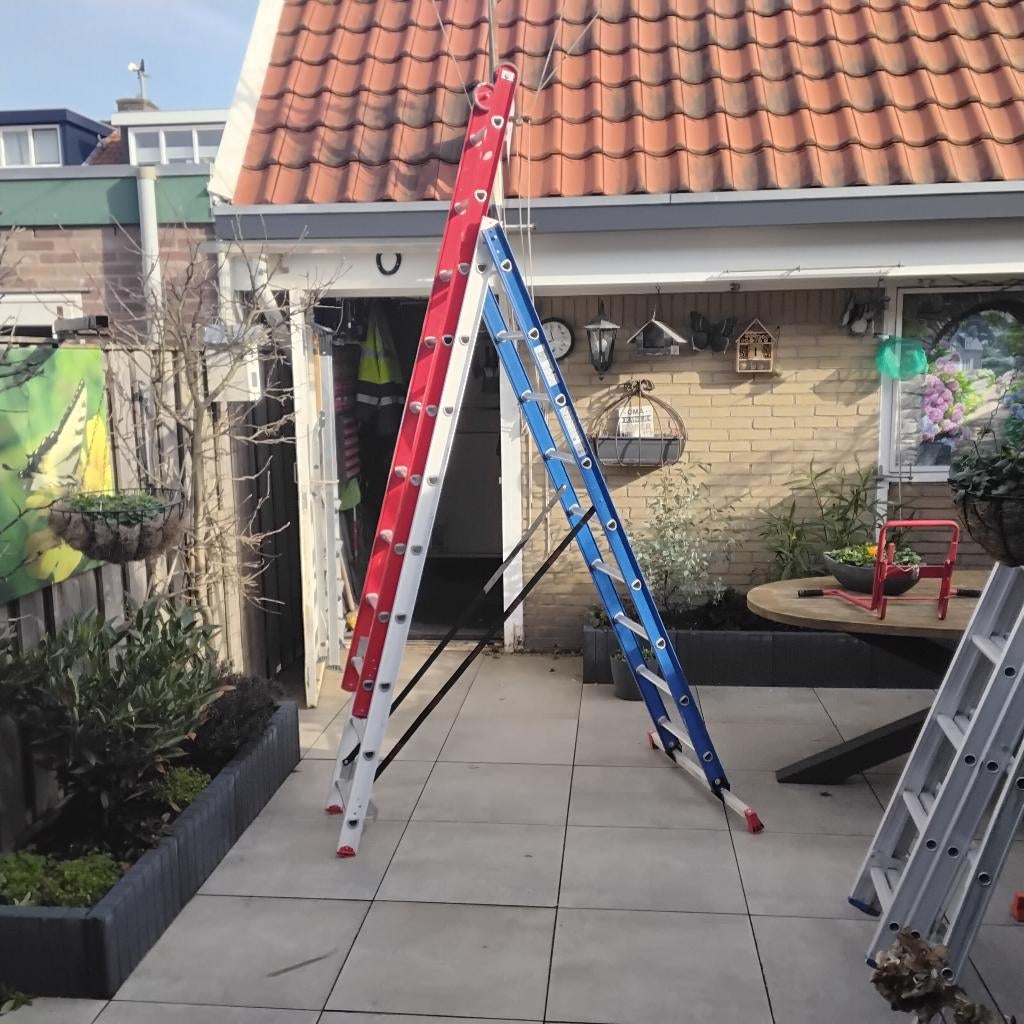 Te koop diversen ladders., Ophalen, Gebruikt, Ladder, Opvouwbaar of Inschuifbaar