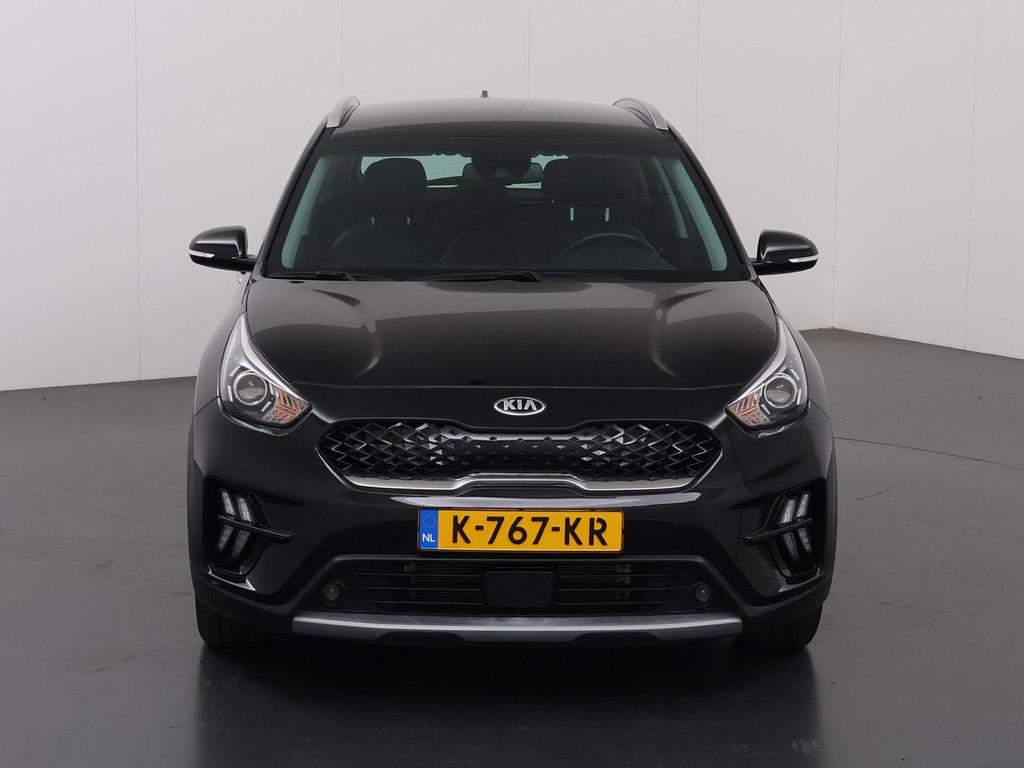 Kia Niro 1.6 GDi Hybrid DynamicLine | Trekhaak | Navigatie |, Auto's, Kia, Gebruikt, Euro 6, Leder en Stof, Zwart
