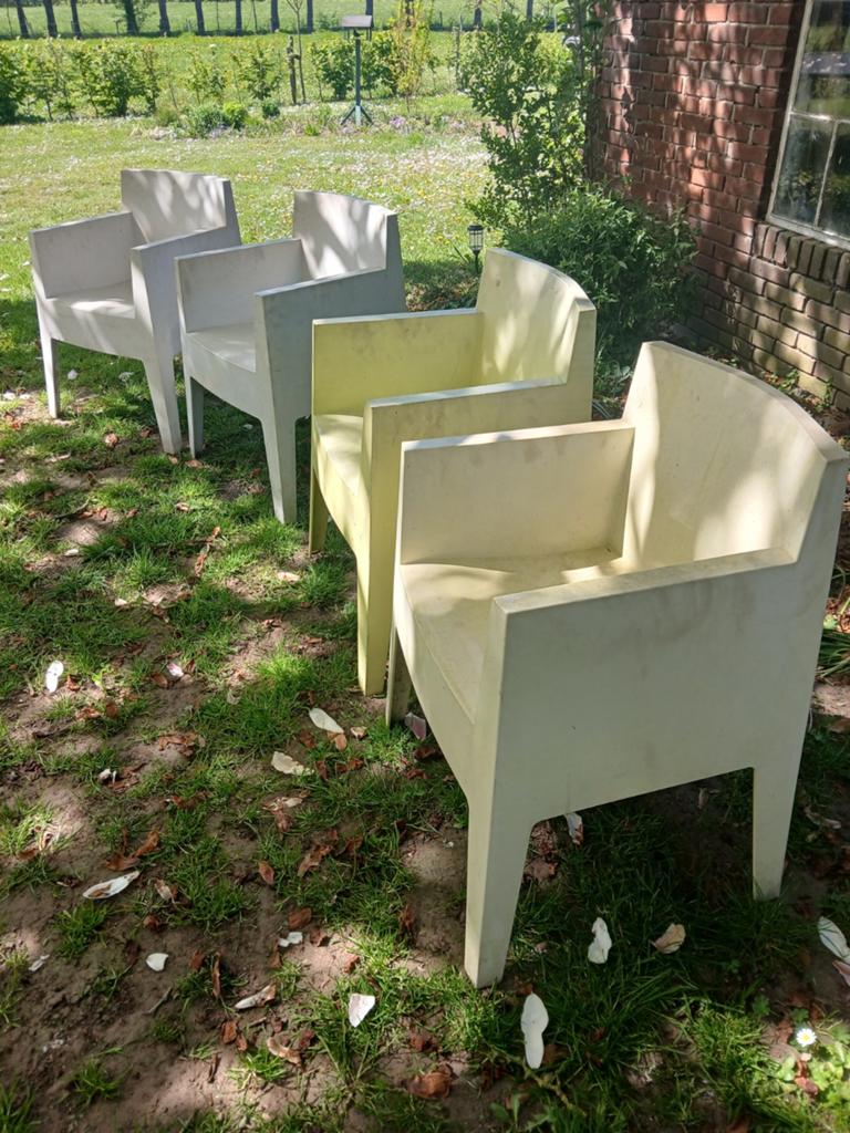 Philippe Starck tuinstoelen, Tuin en Terras, Tuinstoelen, Ophalen, Gebruikt, Kunststof, Stapelbaar