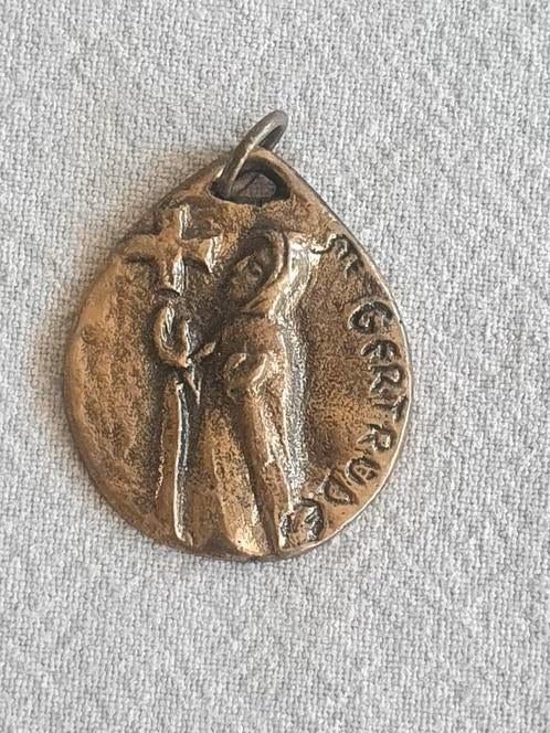 Medaille religie bedevaart St Geertrude brons, Ophalen, Brons, Nederland