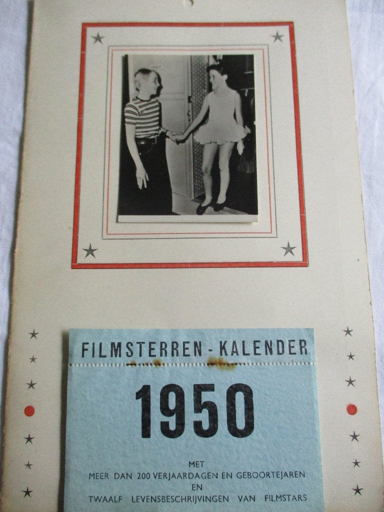 filmsterren kalender 1950, Ophalen of Verzenden, Gebruikt, Film, Overige typen