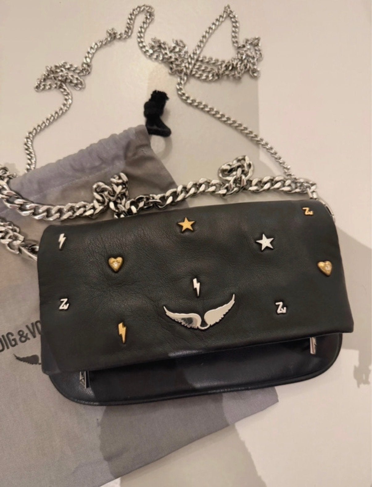 Zadig & Voltaire Rock Nano Lucky Charms Tas - Nieuw, Ophalen of Verzenden, Nieuw, Zwart, Schoudertasje