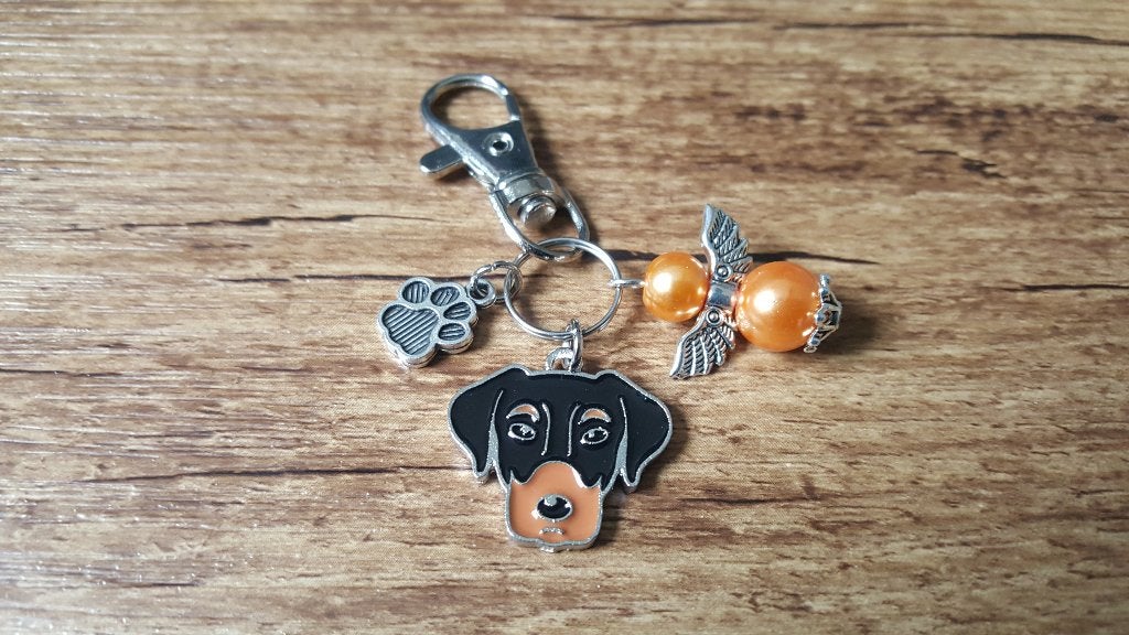 (Sleutel) Hanger Dobermann emaille met guardian angel, Verzenden, Nieuw, Hanger
