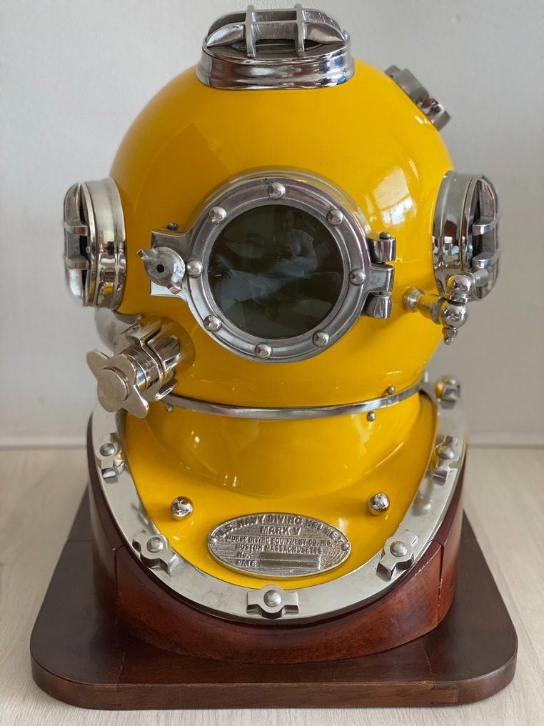Duikhelm - XXL U.S. "Mark V" Deep Sea Divers duikershelm, Antiek en Kunst, Verzenden