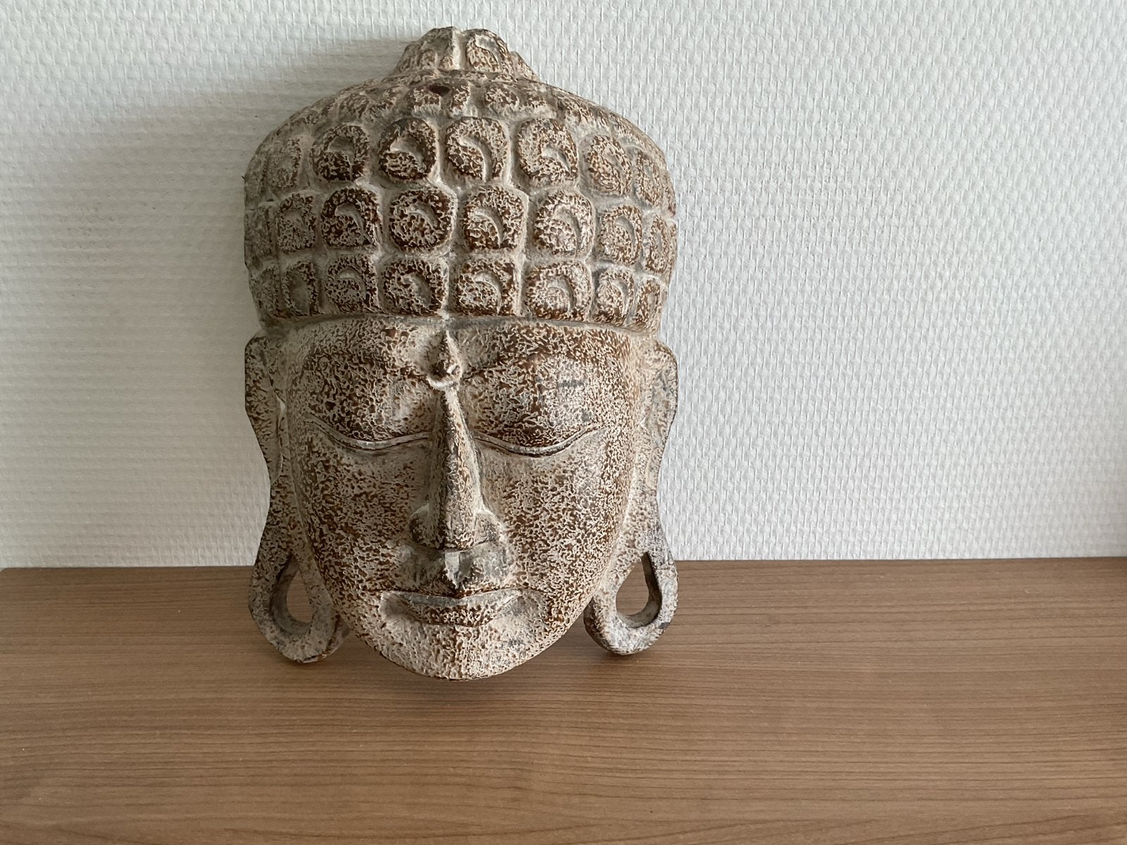 Decoratieve Boeddha Hoofd Wanddecoratie, Ophalen of Verzenden, Zo goed als nieuw
