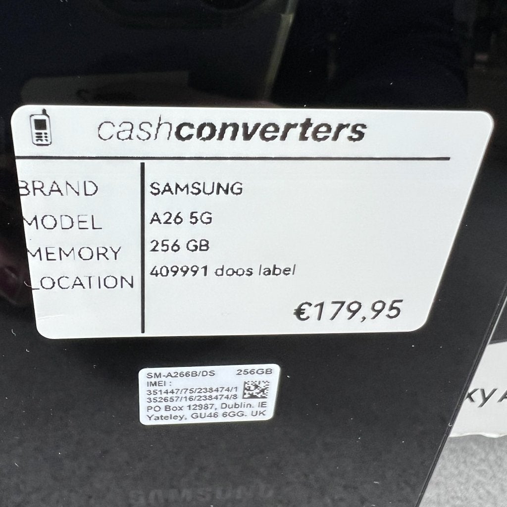 Samsung Galaxy A26 5G | 256GB | nieuw in doos | 409991, Gebruikt, Zwart, Touchscreen, Ophalen of Verzenden