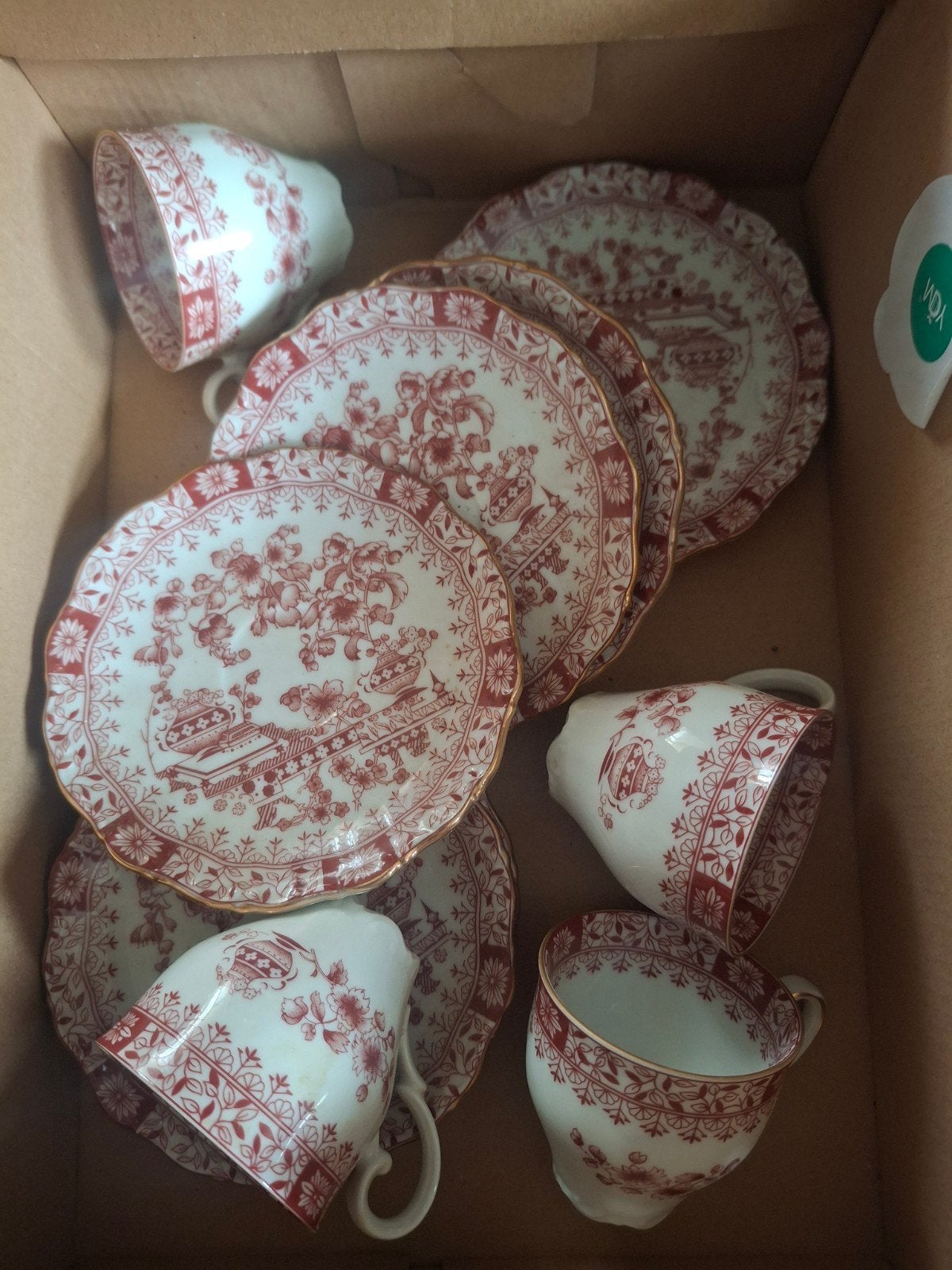 Set van 6 Schoteltjes en 4 Kopjes - Fellmann Weiden Bavaria, Ophalen of Verzenden