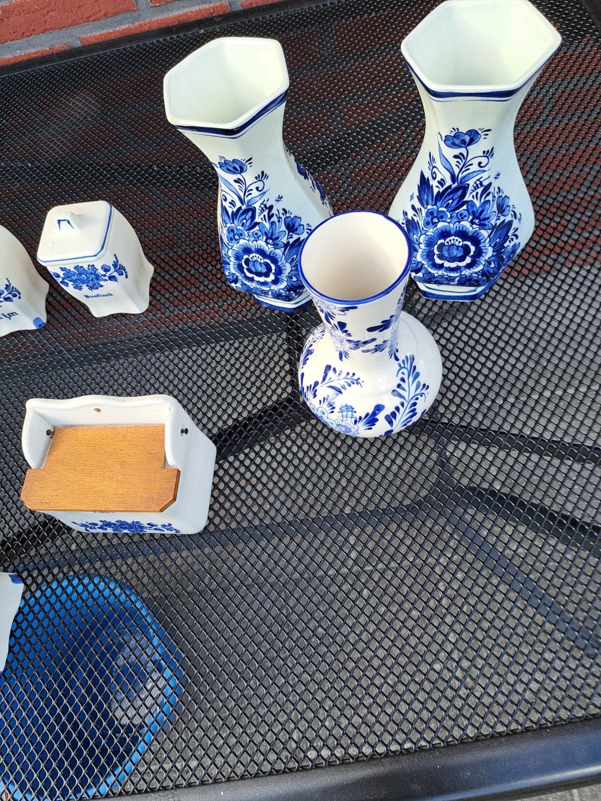 Delfts Blauw Keukenset en Vazen - Vintage Collectie, Antiek en Kunst, Ophalen