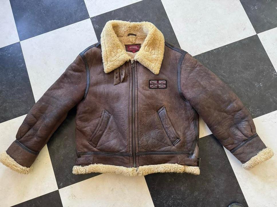 Redskins Leren shearling Pilotenjas type B-3 - Maat L, Kleding | Heren, Jassen | Winter, Ophalen of Verzenden, Gedragen, Maat 52/54 (L)