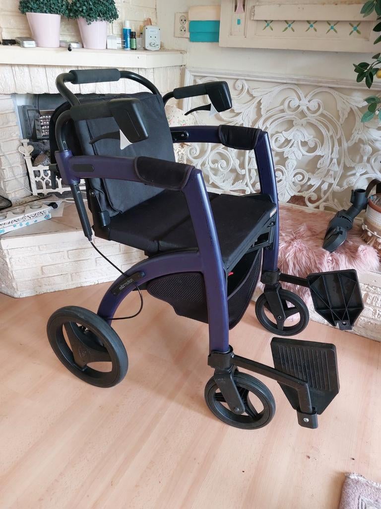 Rollz motion paarse of zwarte rolstoel rollator, Diversen, Rollators, Ophalen of Verzenden