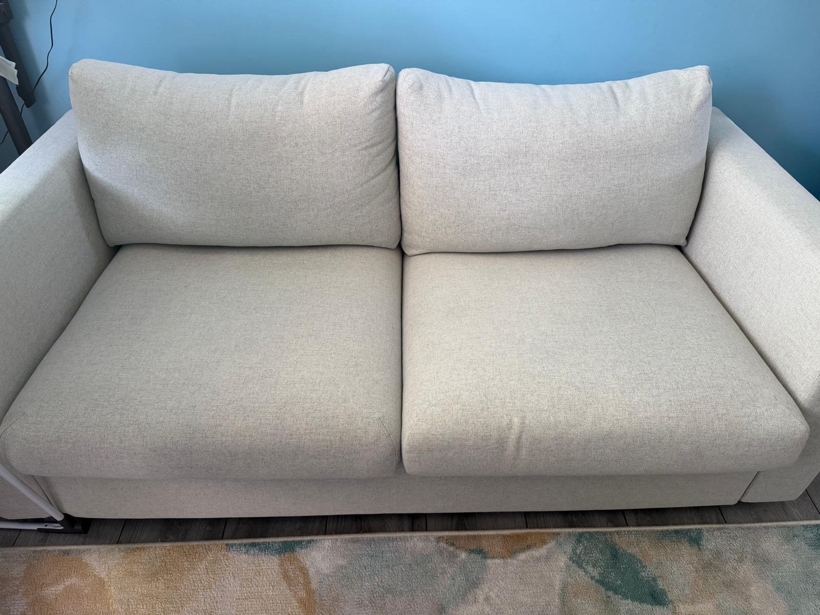 Moderne Slaapbank - Comfortabel en Praktisch, Beige, Tweepersoons, Ophalen of Verzenden, Zo goed als nieuw