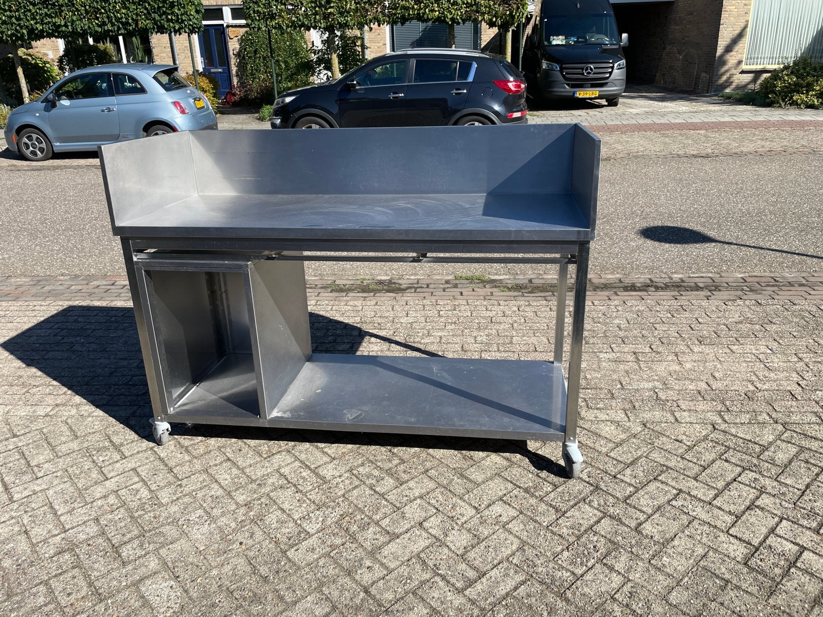 RVS Pizzadeeg Tafel - 1800x700x1000mm, Ophalen, Gebruikt