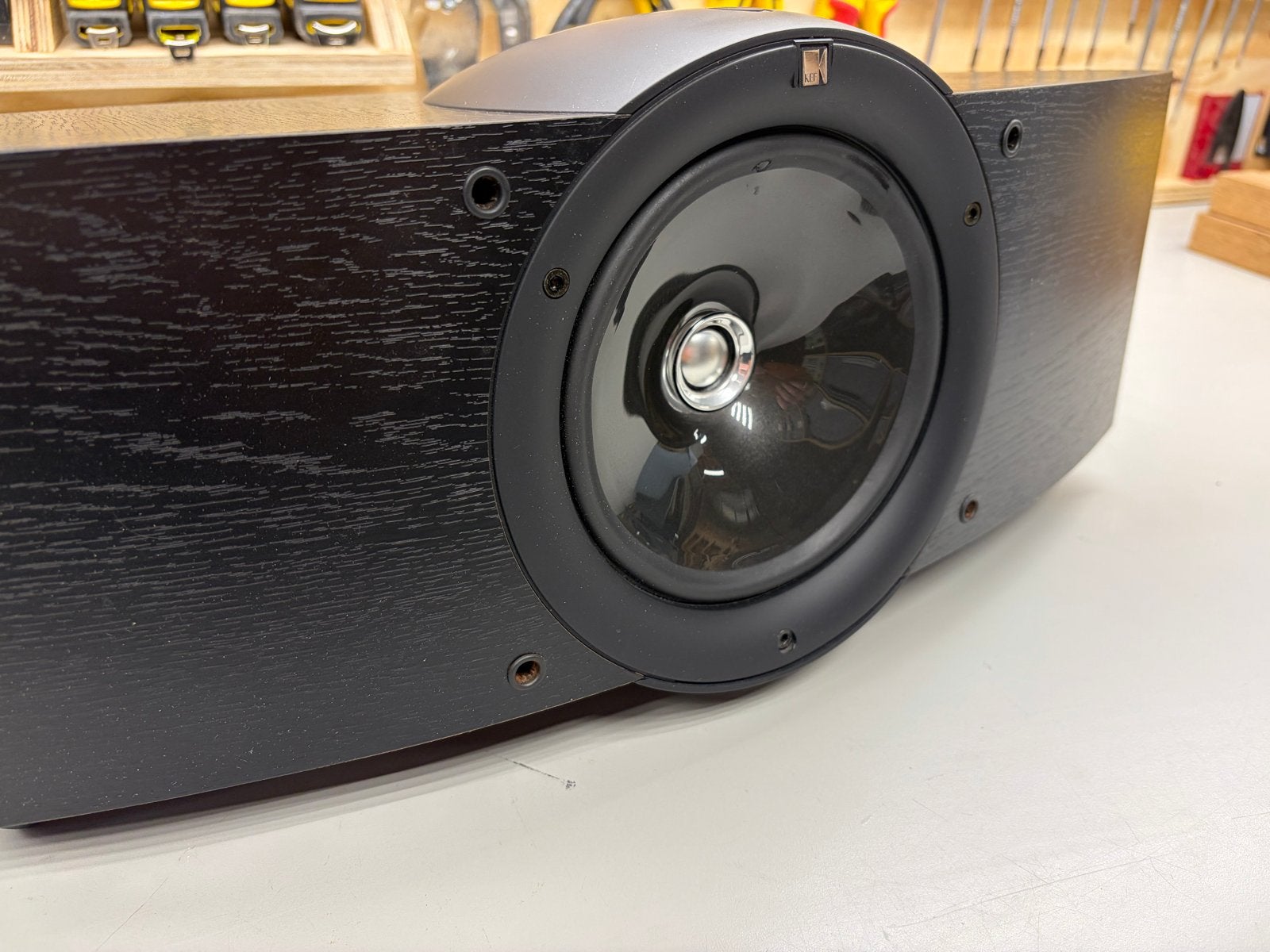KEF Q9c Center Speaker, Ophalen, Gebruikt, 60 tot 120 watt, Center speaker