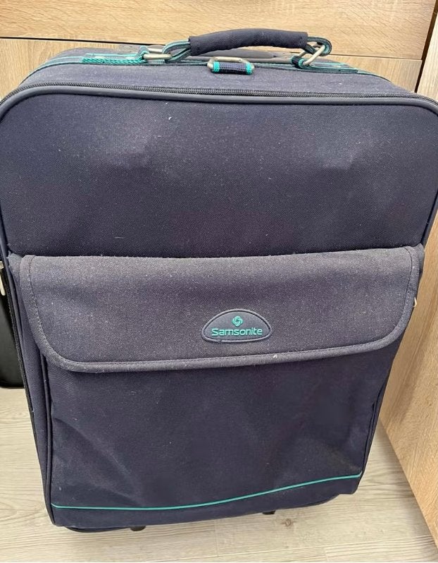 Samsonite reiskoffer - Blauw met wieltjes, Overige materialen, Wieltjes, Gebruikt, 35 tot 45 cm