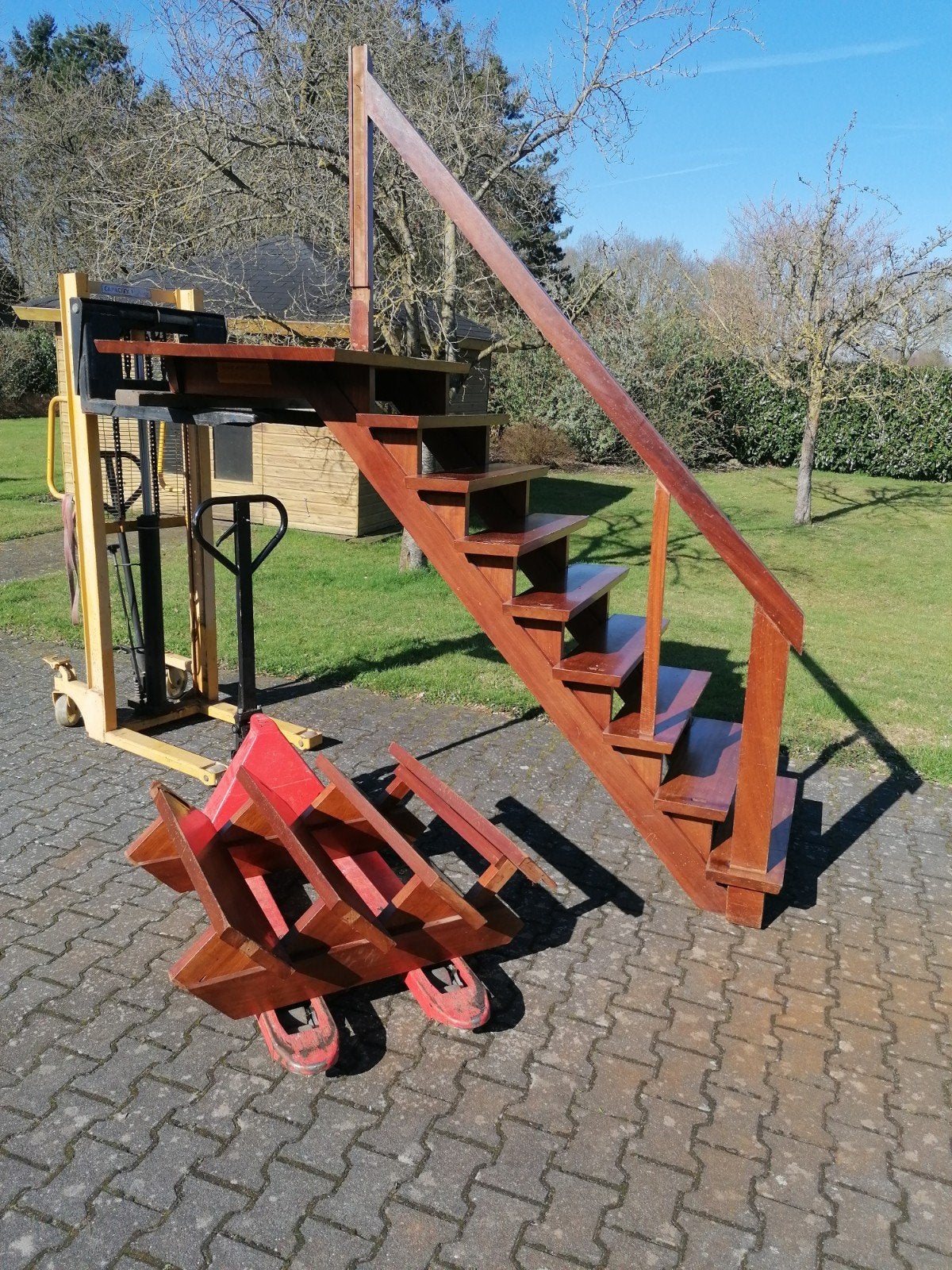 Hardhouten trap, Doe-het-zelf en Verbouw, Ophalen, Gebruikt, Trap, 2 tot 4 meter
