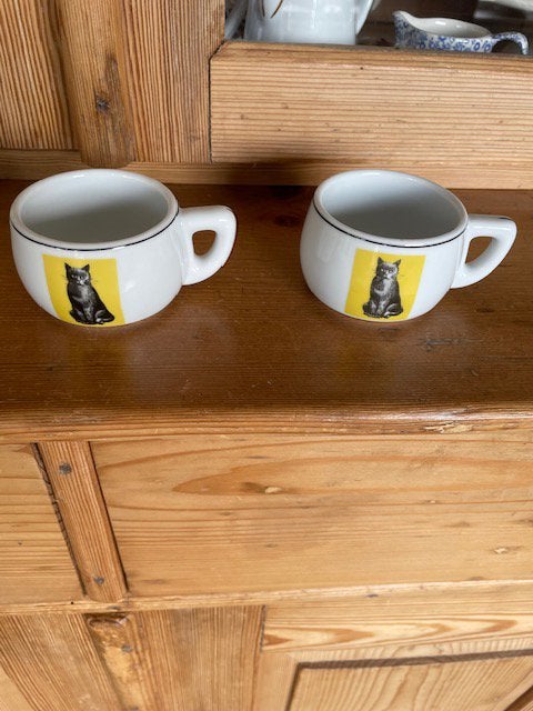 2 ESPRESSO KOPJES VAN PORCELAINE DE BAUDOUR, Ophalen of Verzenden