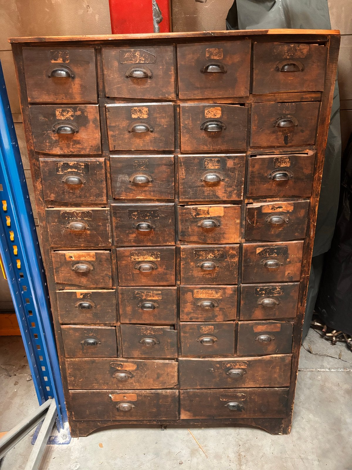 Antieke apothekerskast met 30 laden, Ophalen of Verzenden