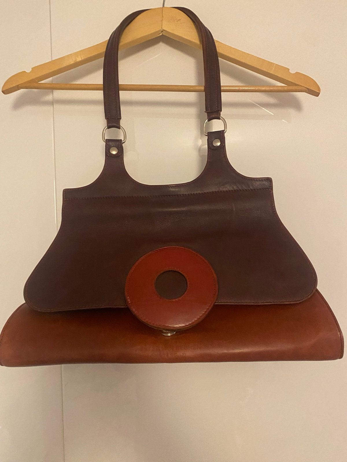 Hester van Eeghen Amsterdam Leren Handtas, Verzenden, Gebruikt, Bruin, Handtas