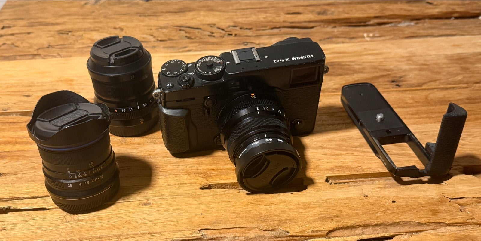 Fujifilm X-Pro2 met 3 lenzen en grip, Ophalen of Verzenden, Zo goed als nieuw, Systeemcamera, Fujifilm