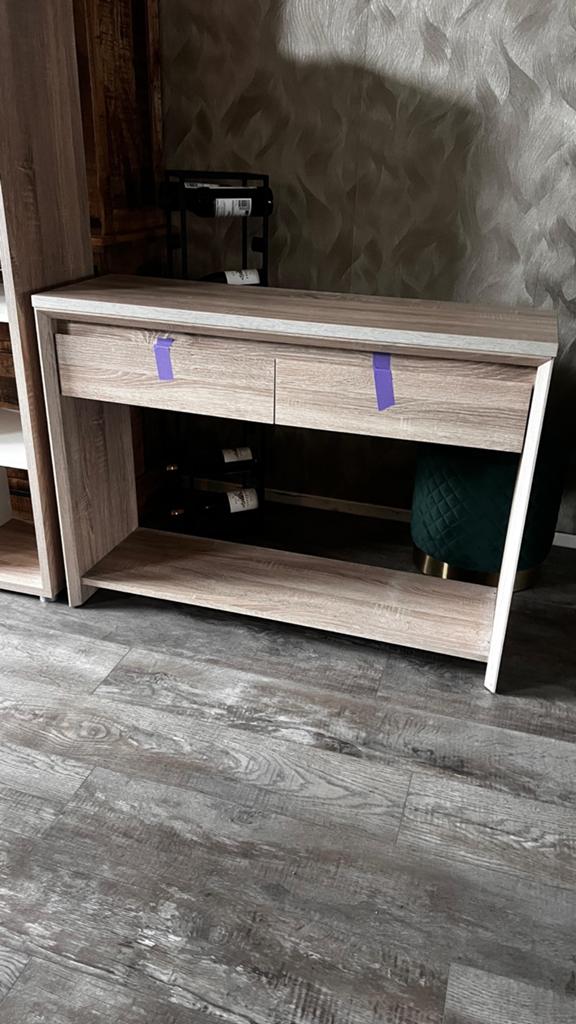 Sidetable, Ophalen, 100 tot 150 cm, Zo goed als nieuw, Met lade(s)