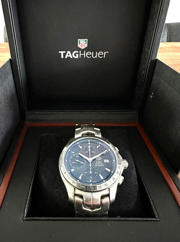 TAG Heuer Link Automatic Chronograaf Herenhorloge, Sieraden, Tassen en Uiterlijk, Horloges | Heren, Staal, Polshorloge, Ophalen of Verzenden
