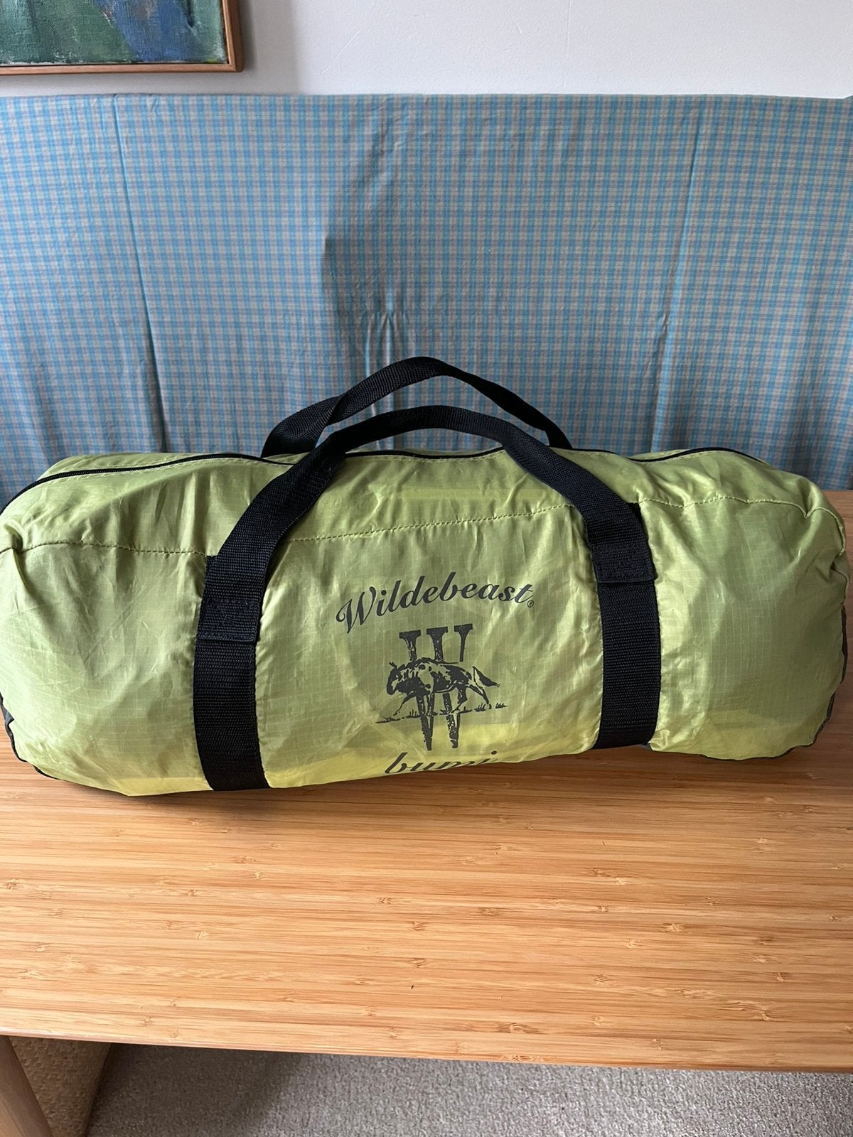 Lichtgroene Wildebeast tent. Compleet 2 personen, Caravans en Kamperen, Ophalen, Gebruikt, Tot en met 2